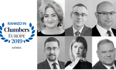 Kancelaria GESSEL w rankingu Chambers Europe 2019