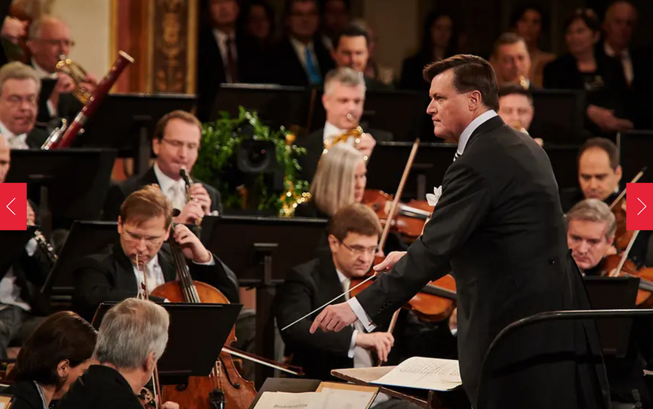 Christian Thielemann dyrygujący Wiedeńskimi Filharmonikami