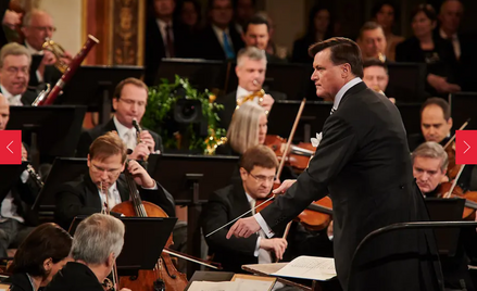 Christian Thielemann dyrygujący Wiedeńskimi Filharmonikami