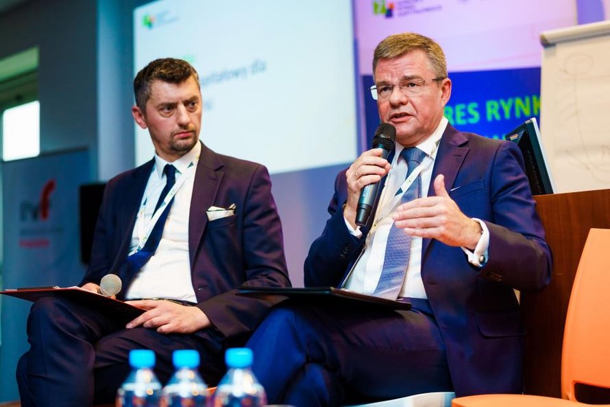 Andrzej Stec redaktor naczelny „Parkietu” i Maciej Trybuchowski prezes KDPW