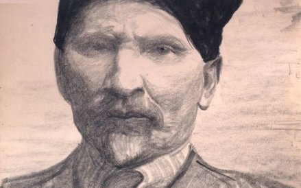 Autoportret – popiersie w czapce,1910, autolitografia.