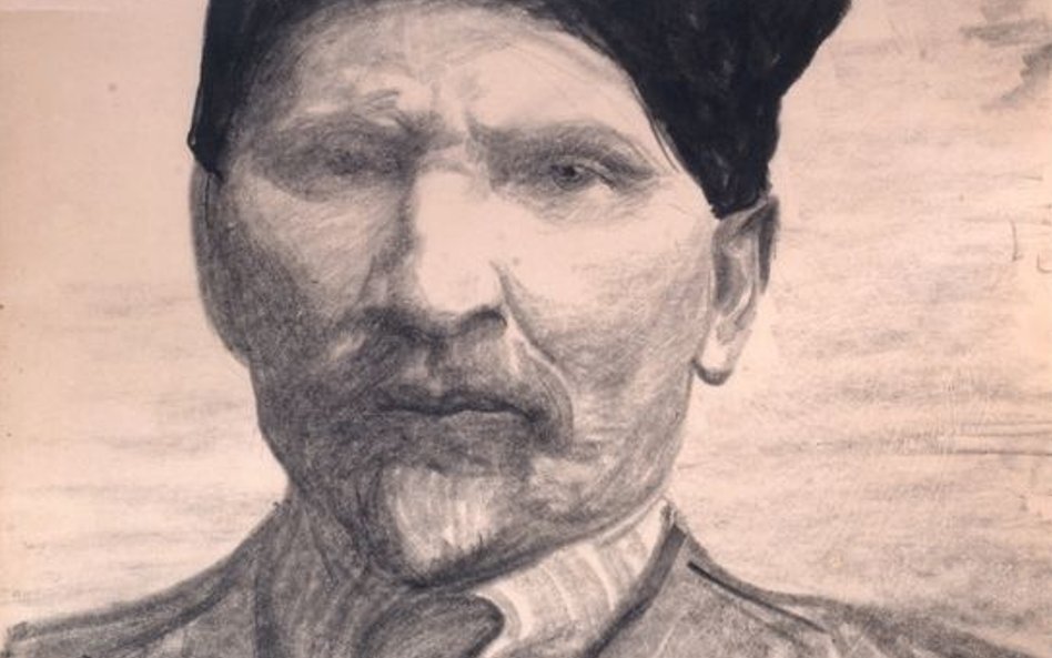 Autoportret – popiersie w czapce,1910, autolitografia.