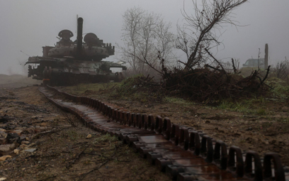 Czołg zniszczony w obwodzie charkowskim