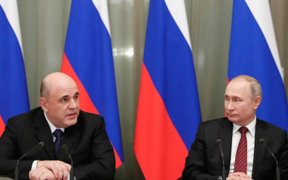 Rosyjski prezydent Władimir Putin na spotkaniu z nowym premierem Michaiłem Miszustinem. Szef rządu F