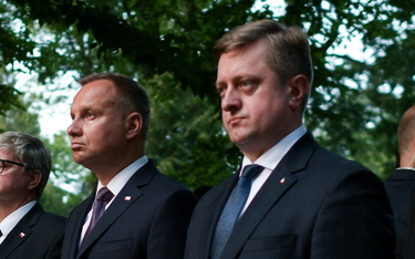 Prezydent Andrzej Duda i ambasador Ukrainy w Polsce Wasyl Zwarycz