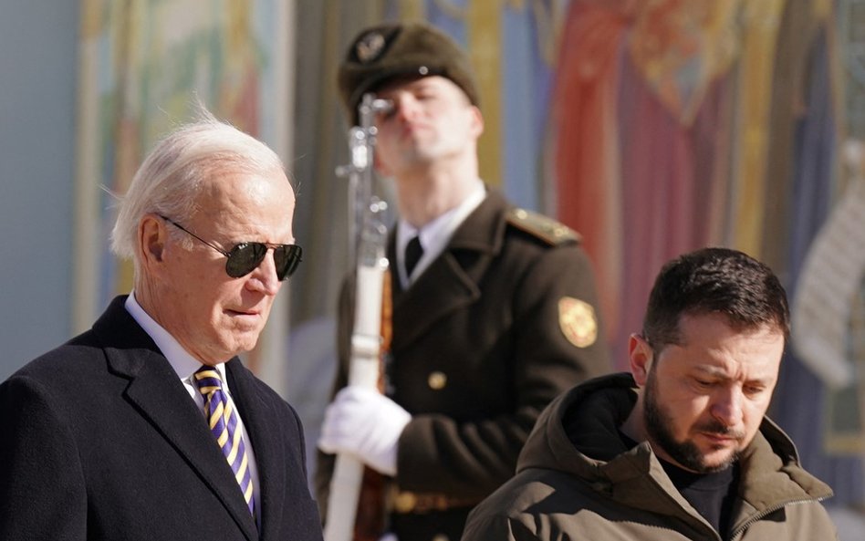 Joe Biden i Wołodymyr Zełenski