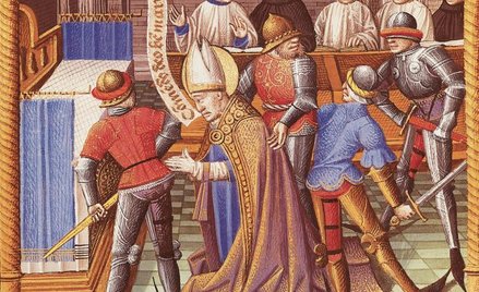 Arcybiskupa Tomasza Becketa zamordowano 29 grudnia 1170 r. przed ołtarzem katedry w Canterbury