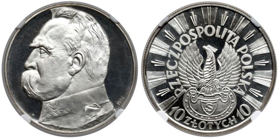 Od 25 tys. zł licytowana będzie moneta z 1934 roku z Piłsudskim