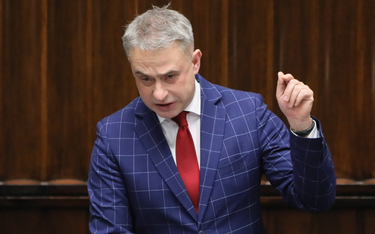 Poseł Lewicy Krzysztof Gawkowski na sali obrad Sejmu