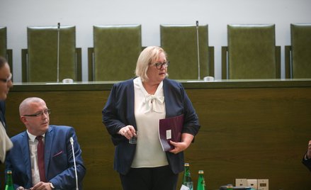 Warszawa, 09.08.2022. Pierwsza Prezes Sądu Najwyższego Małgorzata Manowska (P) i prezes Sądu Najwyżs