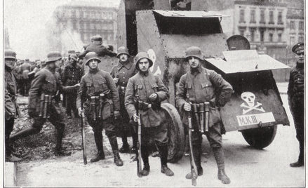 Żołnierze jednostki Freikorpsu w Berlinie, 1919 r.