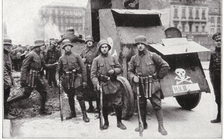 Żołnierze jednostki Freikorpsu w Berlinie, 1919 r.