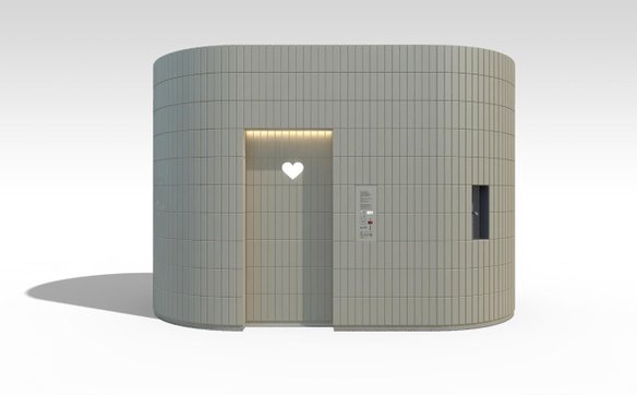 Projekt szaletu z programu Automatycznych Toalet Miejskich z 2015 roku