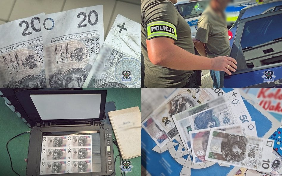 W mieszkaniu 48-latka produkującego wbrew prawu banknoty mundurowi zabezpieczyli próbki wydrukowanyc