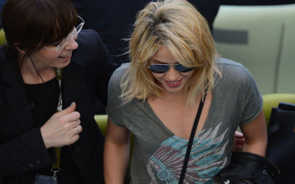Shakira na trybunach w Gdańsku