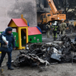 Miejsce rozbicia się śmigłowca z szefem MSW Ukrainy na pokładzie