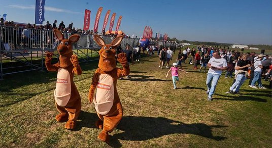 Maskotką targów jest kangurek Luluś