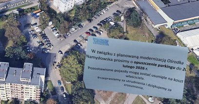 Mieszkańcy otrzymali 48 godzin na usunięcie swoich aut z parkingu