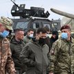 Prezydent Ukrainy Wołodymyr Zełenski w czasie wizyty w ukraińskiej jednostce w obwodzie chersońskim,