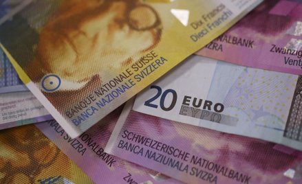 Frank szwajcarski silniejszy od euro