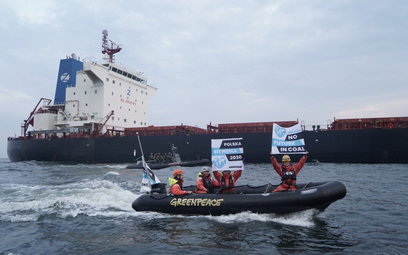Aktywiści Greenpeace zatrzymani po blokadzie statku z węglem