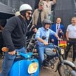 Ulrich Siegmund (z lewej), kandydat AfD na premiera Saksonii-Anhalt, i jego Simson Schwalbe. Quedlin