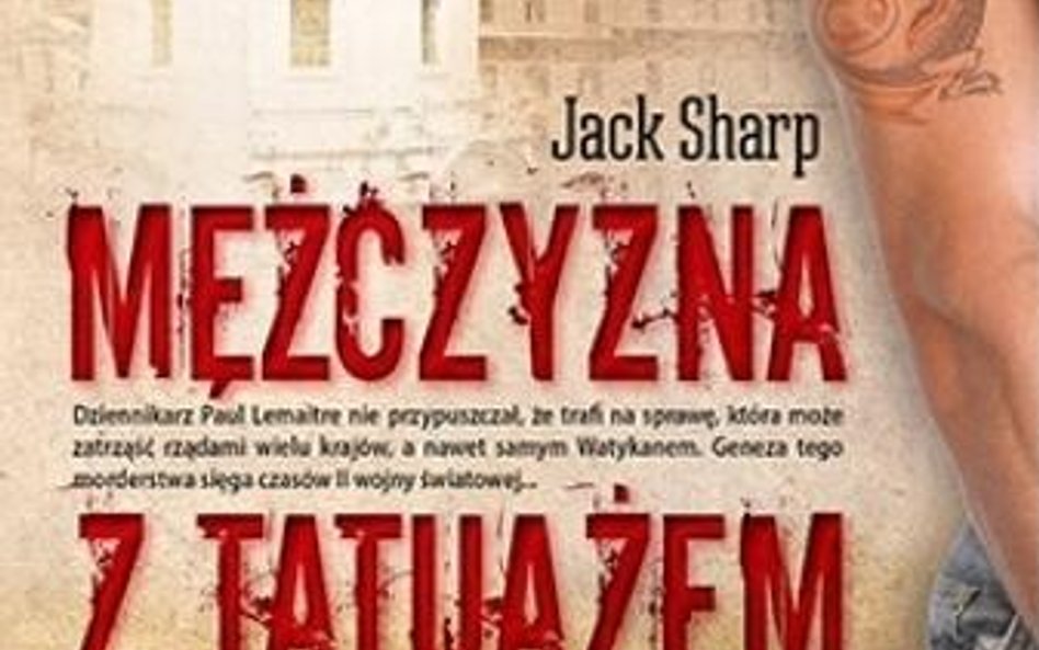 Mężczyzna z tatuażem autorstwa Jacka Sharpa