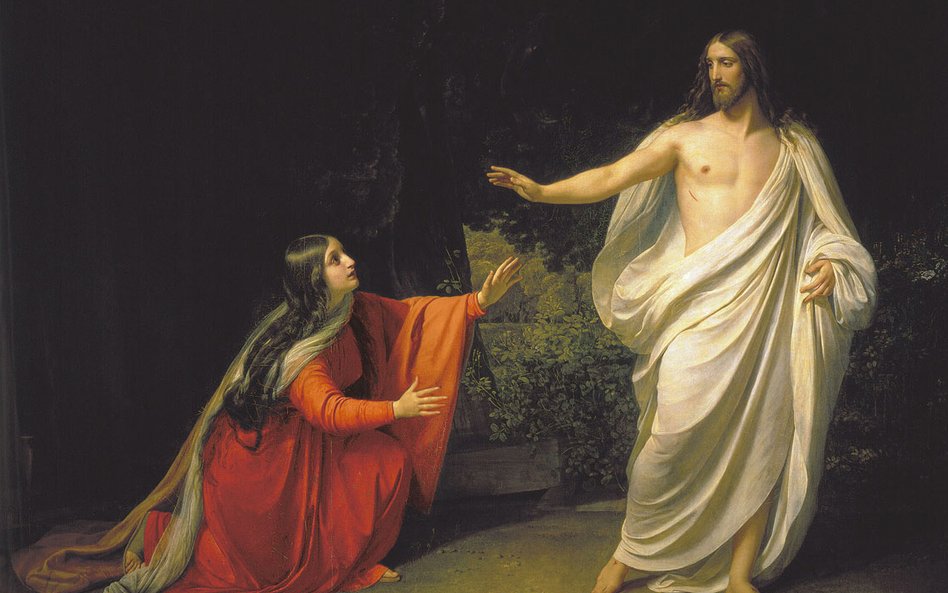 „Jezus ukazuje się Marii Magdalenie po zmartwychwstaniu” – obraz olejny Aleksandra Iwanowa z 1835 r.