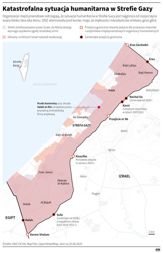 Katastrofalna sytuacja humanitarna w Strefie Gazy