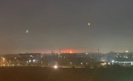 Pożar rafinerii w Riazaniu po ataku ukraińskich dronów.