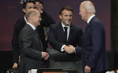 Biden, Macron i Scholz podczas szczytu G20 na Bali