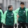 Zawodnicy Legii Warszawa: Yuri Ribeiro (L), Josue (2L), Bartosz Kapustka (2P) i Artur Jędrzejczyk (P