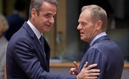 Kiriakos Mitsotakis i Donald Tusk negocjują unijne stanowiska