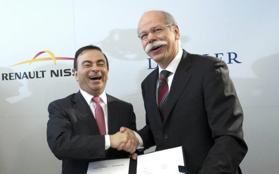 Carlos Ghosn, dyrektor zarządzający Renault i Dieter Zetsche, dyrektor zarządzający Daimlera