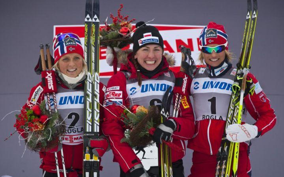 Justyna Kowalczyk w Rogli (Słowenia) pierwszy raz w tym sezonie stanęła na podium