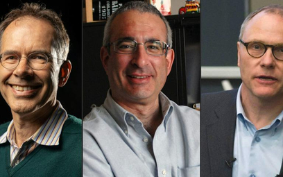 Tegoroczny ekonomiczny Nobel trafił do (od lewej): Guido Imbensa z Uniwersytetu Stanforda (w 1/4), J