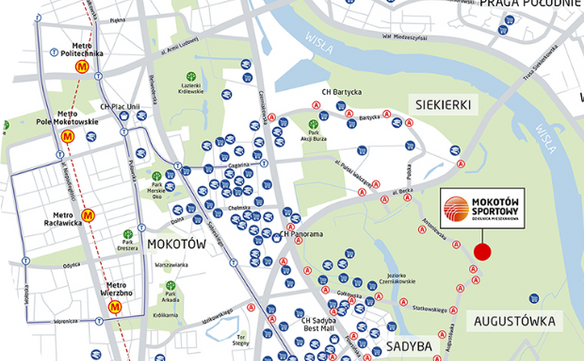 Mapa inwestycji Mokotów Sportowy
