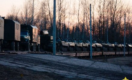 Białoruski transport wojskowy