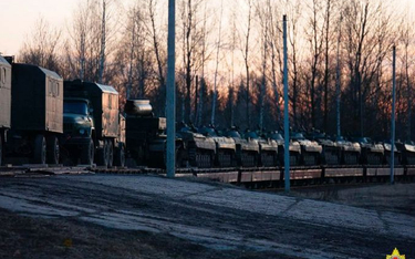 Białoruski transport wojskowy