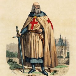 Jakub de Molay (1243–1314) – ostatni wielki mistrz zakonu templariuszy. Spłonął na stosie w marcu 13