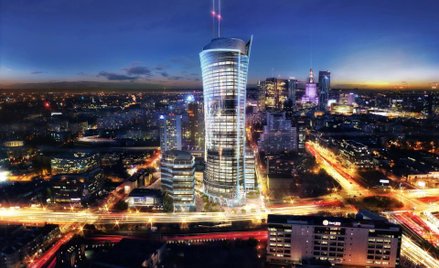 Widok na Warsaw Spire w Warszawie