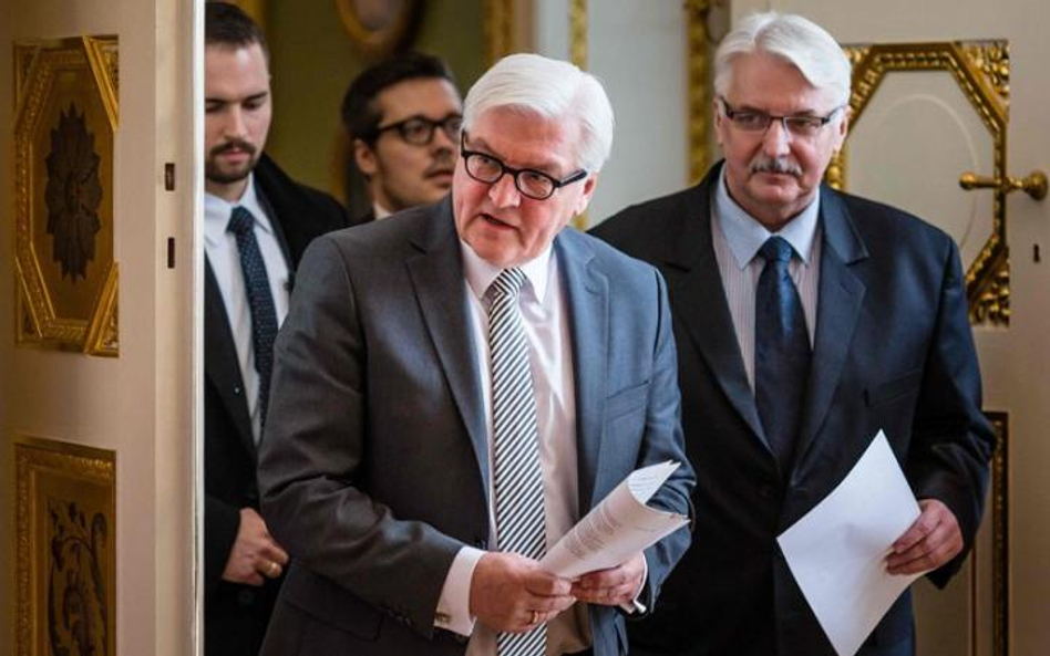 Witold Waszczykowski (z prawej) podejmował Franka-Waltera Steinmeiera w pałacu w Łazienkach