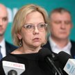 Minister klimatu i środowiska Anna Moskwa na briefingu prasowym w siedzibie LW Bogdanka