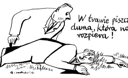 Komentarz rysunkowy. W trawie piszczy duma