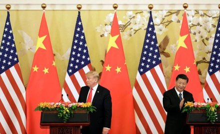 Donald Trump i Xi Jinping 9 listopada 2017 po rozmowach w Pekinie. Kolejne spotkanie zaplanowano na 