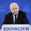 Prezes PiS Jarosław Kaczyński podczas spotkania z mieszkańcami Sochaczewa