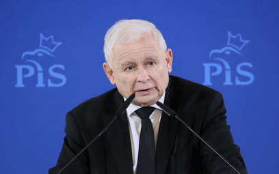 Prezes PiS Jarosław Kaczyński podczas spotkania z mieszkańcami Sochaczewa