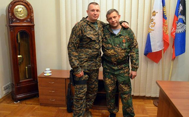 Żilin (z lewej) wraz z przyjacielem i "prezydentem" Aleksandrem Zacharczenką.