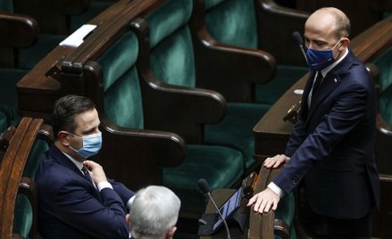 Prezes PSL Władysław Kosiniak-Kamysz i przewodniczący PO Borys Budka