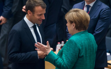 Angela Merkel i Emmanuel Macron w Brukseli